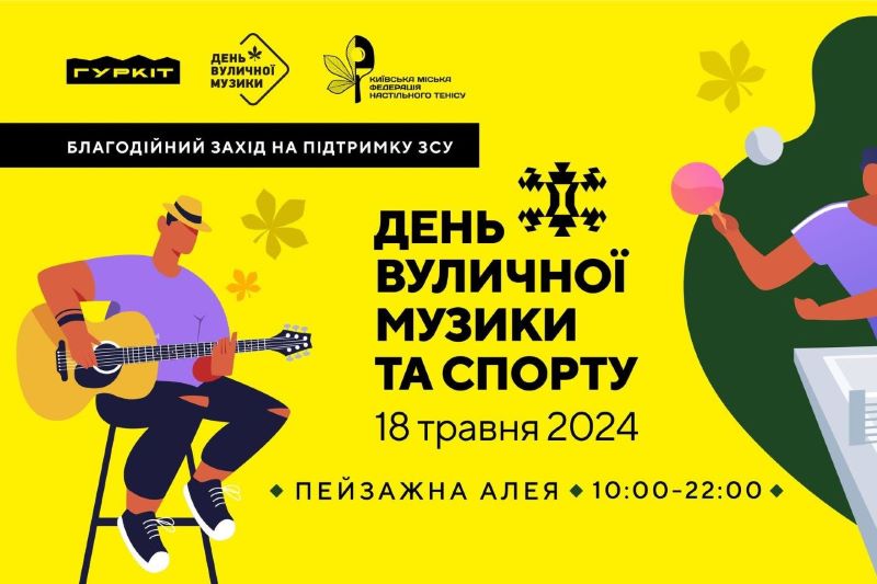 У столиці на Пейзажній алеї проведуть День вуличної музики та спорту 